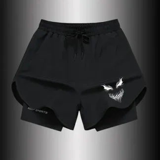 Kit 2 Shorts Kong Bermuda 2 em 1 Para Academia