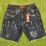 Bermuda Jeans Jogador Respingo Tinta Slim