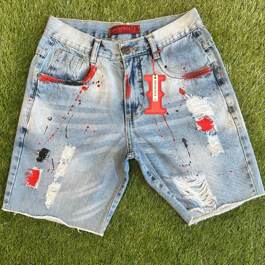 Bermuda Jeans Masculina Jogador Pre...