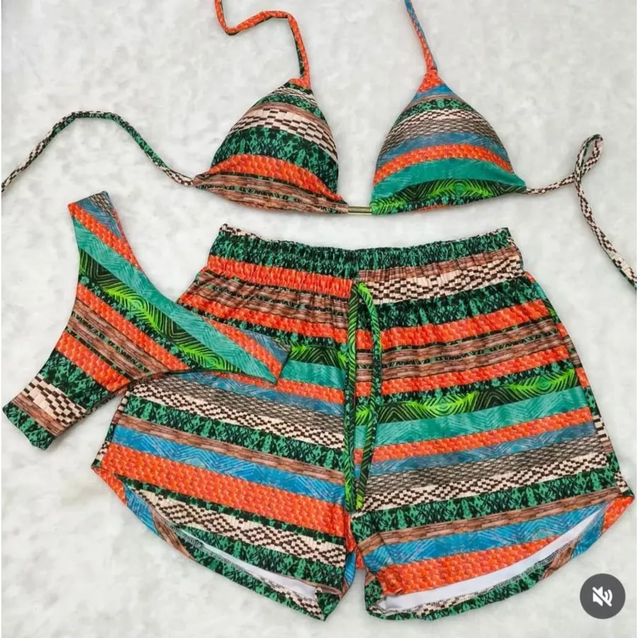 Conjunto Biquíni Feminino 3 Peças V...