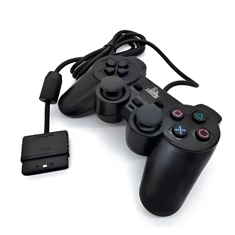 Controle Para PS2 Com Fio Preto