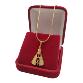 Colar Cordao Feminino 45cm Pingente Nossa Senhora Moeda Antiga