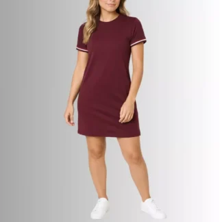 Vestido Feminino Basico Manga Curta Algodao