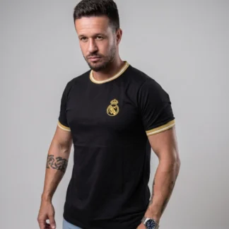 Camisa Real Madrid Casual Preta e Dourada