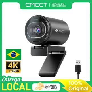 EMEET S600 Webcam 4K Autofoco com Microfone