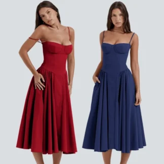 Vestido Longo Feminino Bodycon Com Bustier