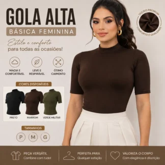 Blusa Feminina Gola Alta Suplex