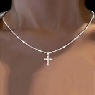 Colar Feminino Hipoalergenico Pingente De Cruz