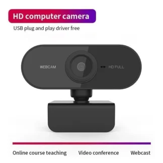 Webcam Full HD 1080p 360° Giratória com Microfone
