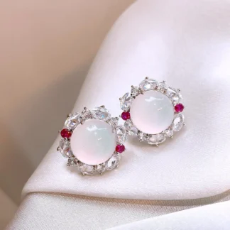 Brinco Pino Rosa Gradual Feminino Premium