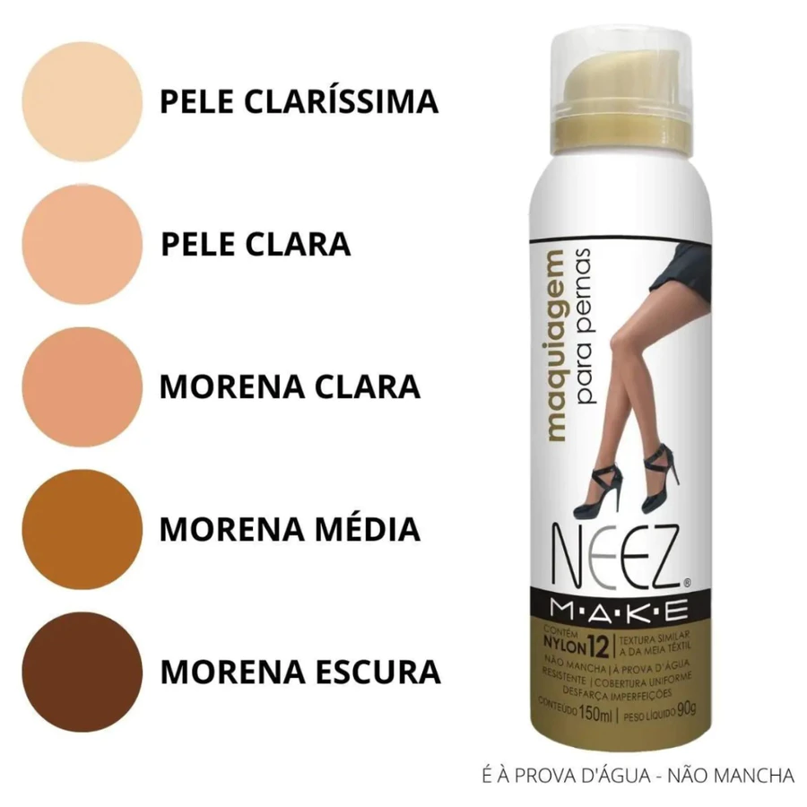 Base Corporal Maquiagem Pernas Neez...