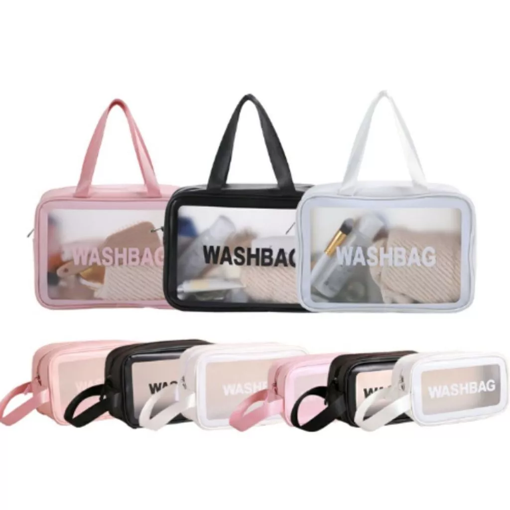Kit 3 Necessaires Maquiagem Transpa...