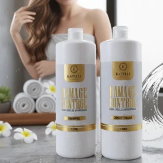 Kit Shampoo e Condicionador Damage Control Kapelli 1L