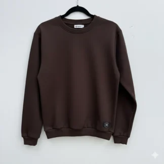Blusa Moletom Feminina Gola Redonda Bordada