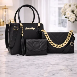 Kit 3 Bolsas Femininas Tote Tiracolo E Carteira