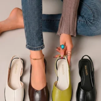 Sapatilha Slingback Feminina Macerata Bico Quadrado