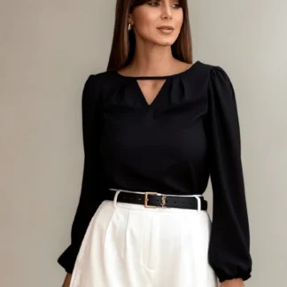 Blusa Feminina Manga Longa Social Elegante