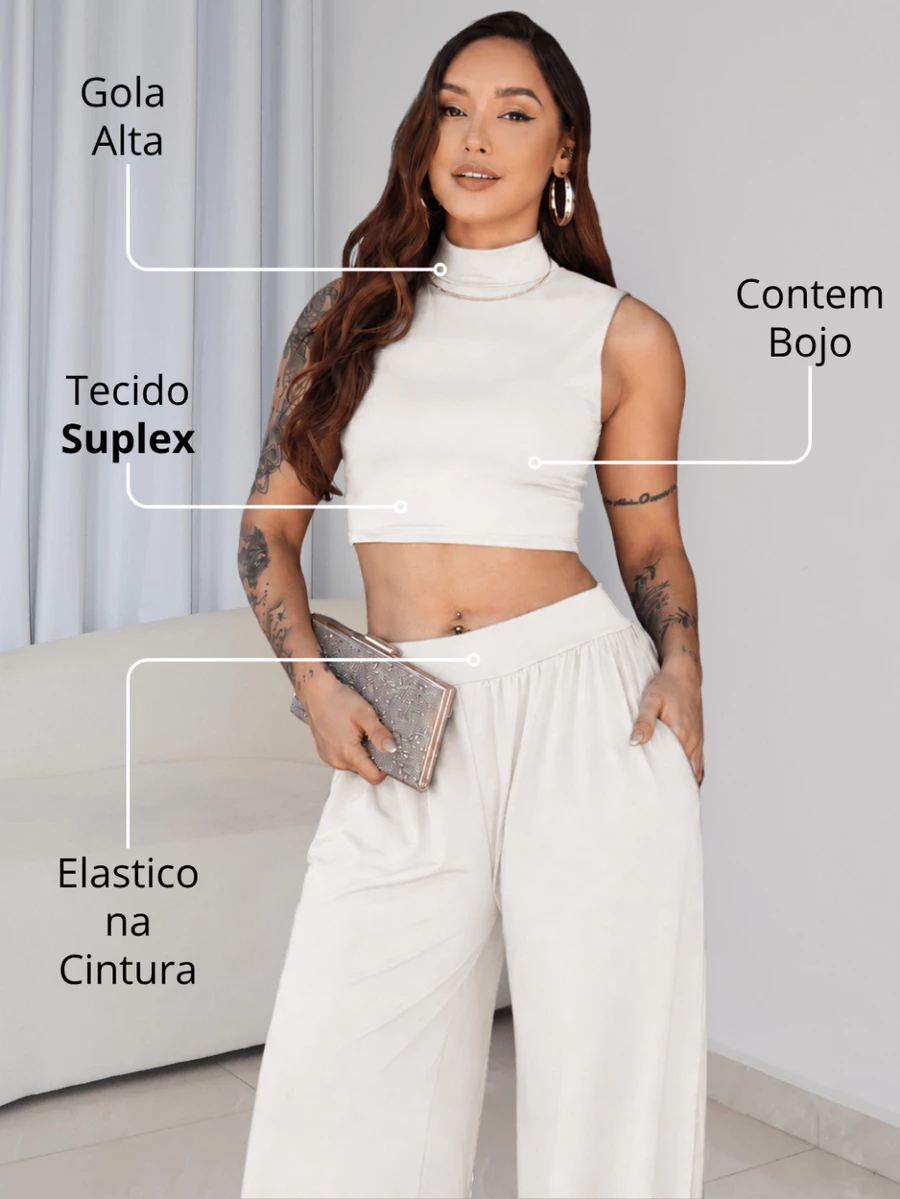 Conjunto Feminino Suplex Cropped Go...