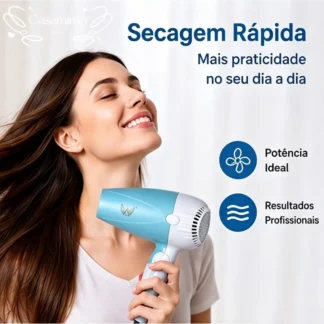 Secador de Cabelo Portatil Dobravel 1600W 110V