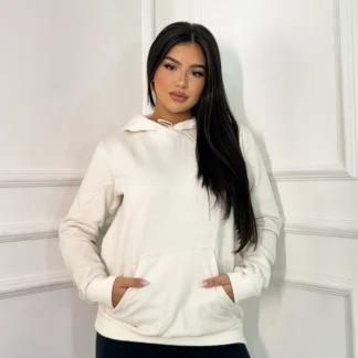 Blusa Moletom Feminina Com Capuz E Bolso Canguru