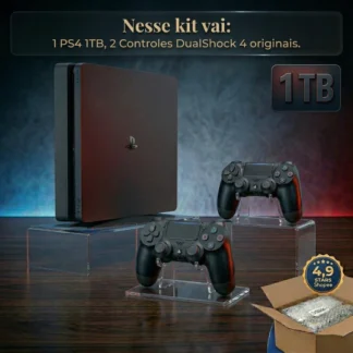 Playstation 4 Slim 1TB Completo Com 2 Controles