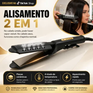 Chapinha Alisadora Profissional Ceramica Anti Frizz