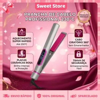 Chapinha Profissional Titanium 2 Em 1 Liso E Cacheado Bivolt