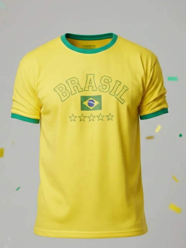 Camisa Brasil Masculina Torcida Cop...