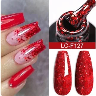 Esmalte Gel Glitter Lilycute 7ml Para Unhas