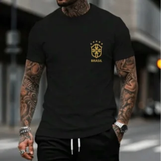 Camiseta Masculina Brasil Copa Algodao Premium