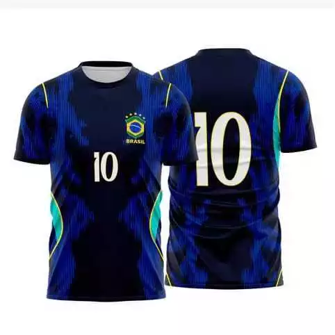 Camisa Azul Brasil Copa Masculina c...