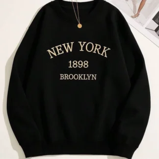 Moletom Feminino Gola Redonda New York 1898