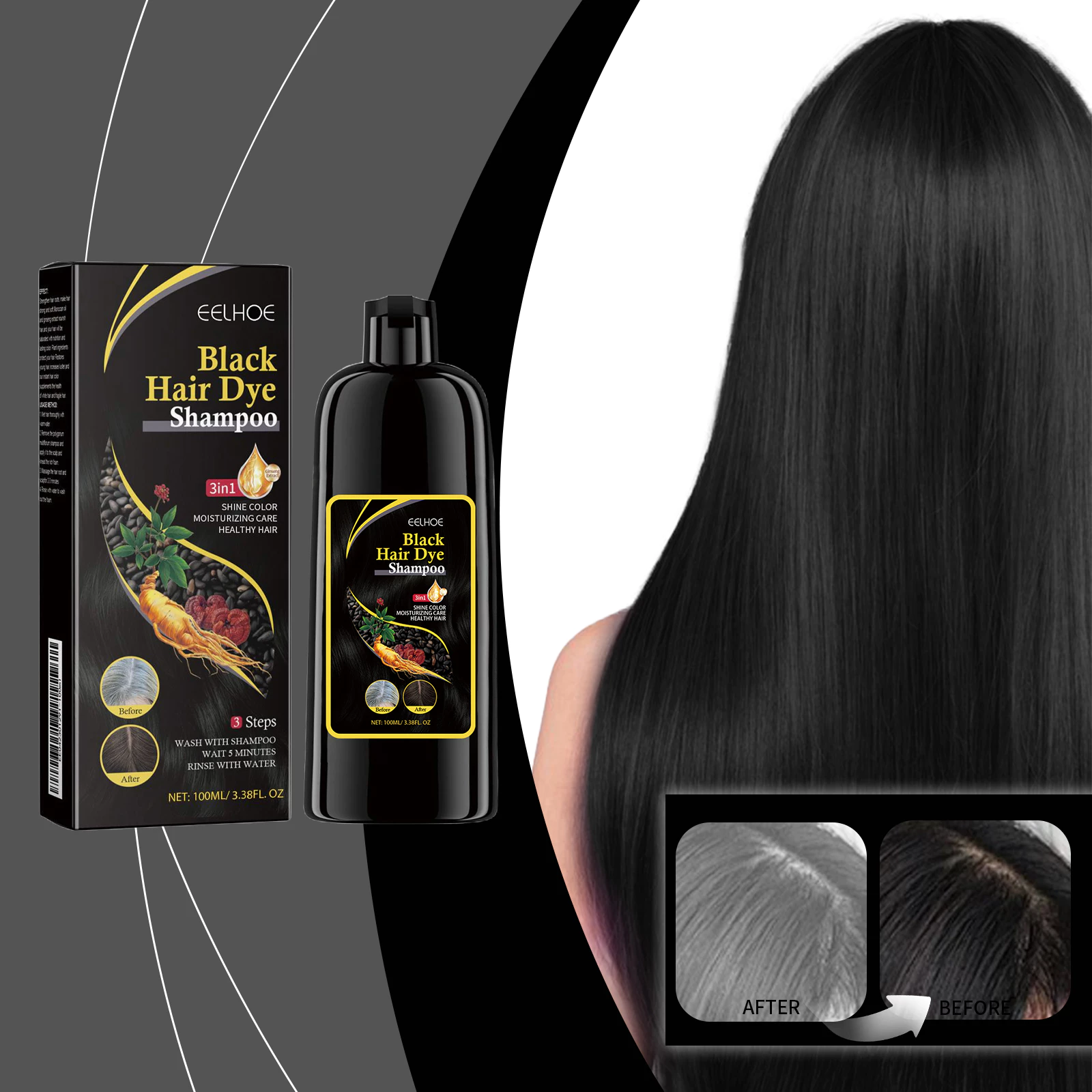 Shampoo Escurecedor He Shou Wu 100m...