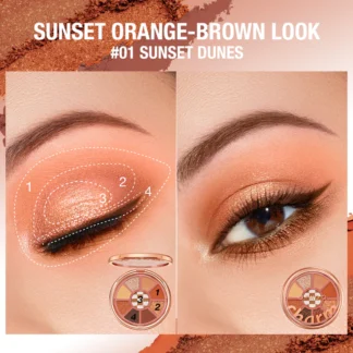 Conjunto De Maquiagem Para Olhos O.TWO.O 3 Pecas Mascara Delineador E Paleta De Sombras