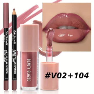 Conjunto De Labios Foscos De Veludo Beauty Glazed 2 Pecas