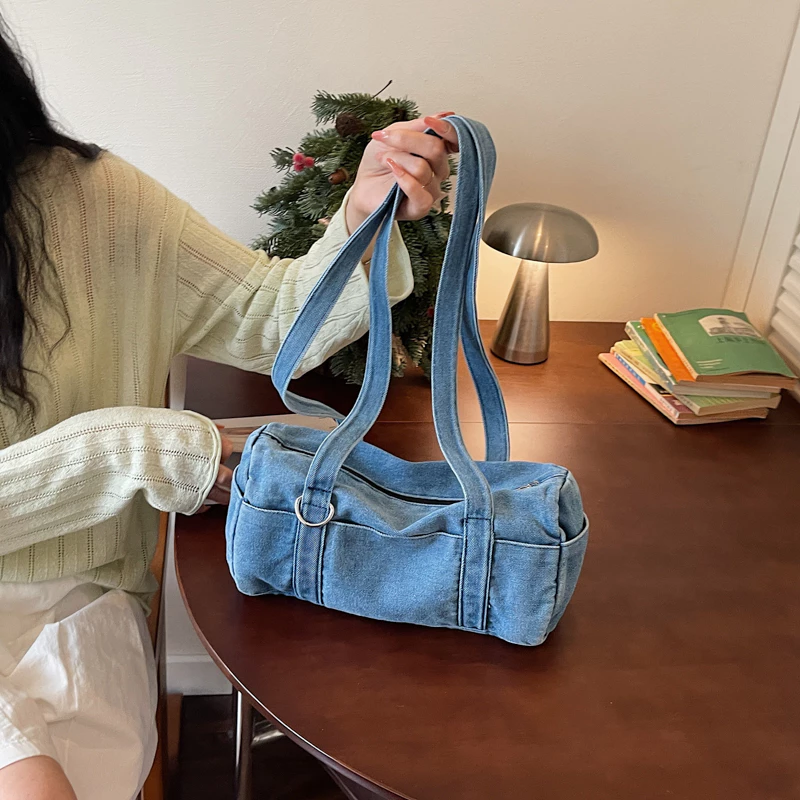 Bolsa Boston Jeans Lavado Vintage c...