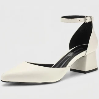 Sapato Scarpin Feminino Bico Fino Salto Bloco
